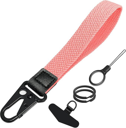 Stretchy Wristlet Keychain, Wrist Lanyard Strap Key Chain Holder to Hold Keys Wallet Phone ID Badge for Men Women