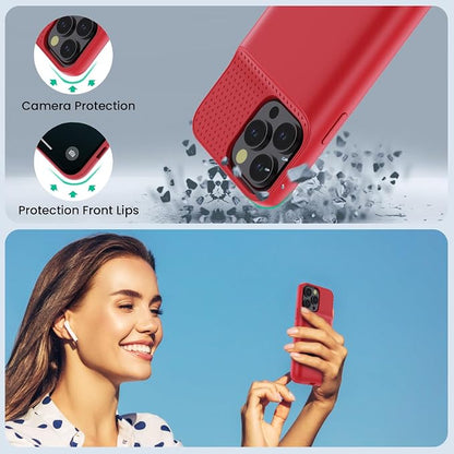 Battery Case for iPhone 16 Pro, Upgraded 7500mAh Portable Charging Case, Ultra-Slim Lightweight Powerful Extended Battery Pack for iPhone 16 Pro (6.3 inch)-Red
