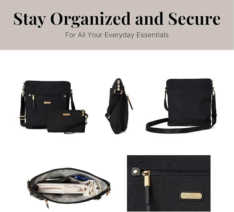 Baggallini womens Go Bagg With Rfid Phone Wristlet