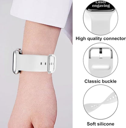 God is Greater Than the Highs and Lows Watch Band Compatible with Apple Watch Laser Engraved iWatch Band Silicone 38mm - 49mm Strap Jesus Psalm Christian God Blessed (42/44/45/46/49mm M/L, White)