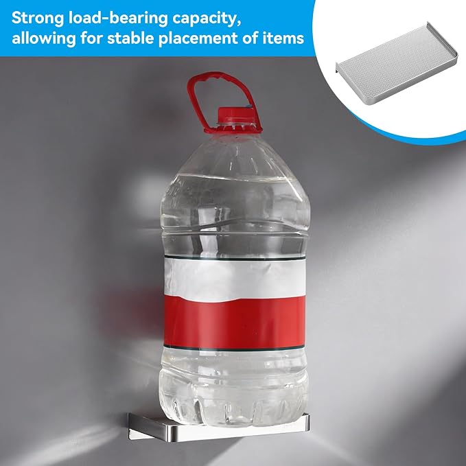 Cyrank Bathroom Cell Phone Shelf, Stainless Steel Wall Mount Toilet Phone Holder Bathroom Wall Shelf Small Floating Shelves Wipes Holder for Toilet