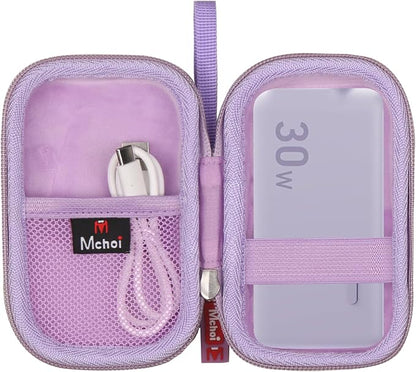 Mchoi Hard Storage case for Anker Power Bank USB C Charger Block, 3-in-1 5,000mAh Portable Charger (Purple)