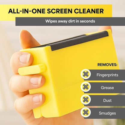 Mobile Phone Screen Cleaning Kit – Reusable All‑in‑One Phone Screen Cleaner for Smartphones, Removes Fingerprints Grease Dust & Smudges, Mirror‑Like Shine, Portable, Durable & Easy‑Clean