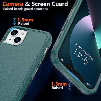 Diverbox for iPhone 13 Phone Case,iPhone 13 Magnetic Case [with Screen Protector & Camera Lens Protector ] Heavy Duty Phone Case for iPhone 13 (Magnetic Dark Green)