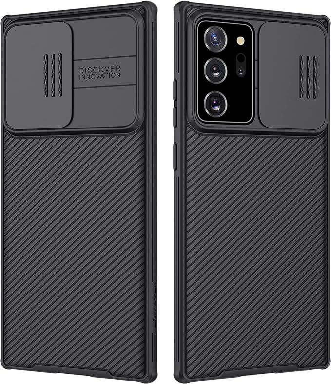 Nillkin Samsung Galaxy Note 20 Ultra Case, Slim Note 20 Ultra Protective Case with Slide Camera Cover Hard PC and TPU Ultra Thin Anti-Scratch Phone Case for Galaxy Note 20 Ultra 5g 6.9'' Black