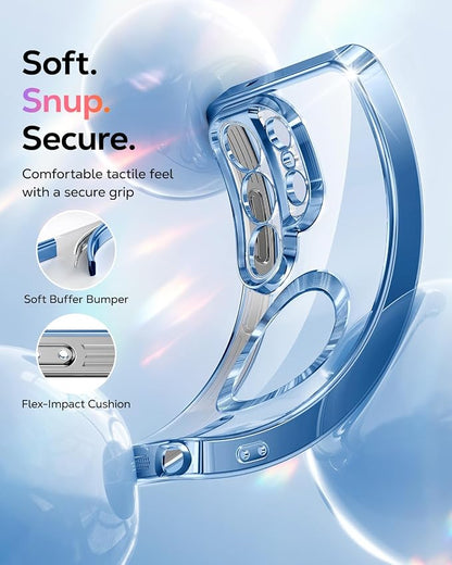 Meifigno Magnetic Case Designed for Samsung Galaxy S26 Ultra 6.9", [Compatible with MagSafe] [Removable Glitter Card & Wrist Strap], Surround Lens Protection Case for Galaxy S26 Ultra, Sky Blue