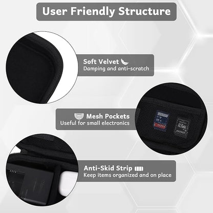 Organiser Portable Pouch For Electronic Accessories Usb Cables, Power Bank, Battery, Hard Drive, Sd Memory Card, Earphones, Travel Gadgets & Organiser Rugged Travel Friendly (Grey)
