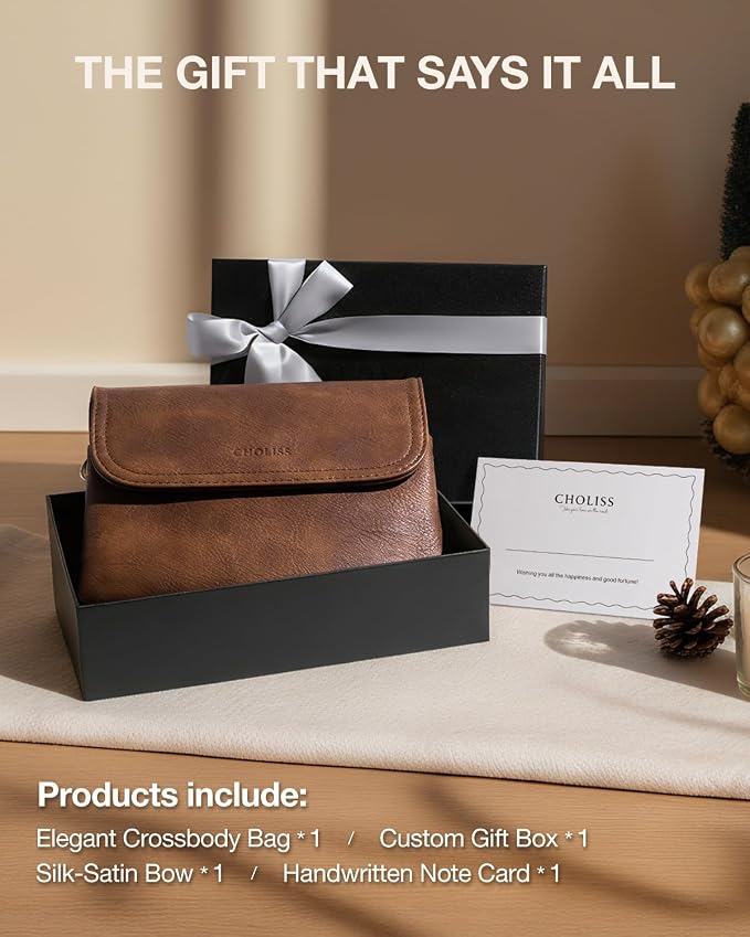 CHOLISS Small Crossbody Bags for Women, Vegan Leather Cell Phone Purse, Mini Travel Purse with Adjustable Strap Womens Gifts