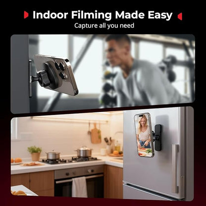 SMALLRIG Magnetic Phone Mount Gym for iPhone 17/16/15/14/13 Series, Adjustable Phone Holder Gym for Huawei, for Samsung, for Xiaomi, Double-Sided Magnetic Design - 5460
