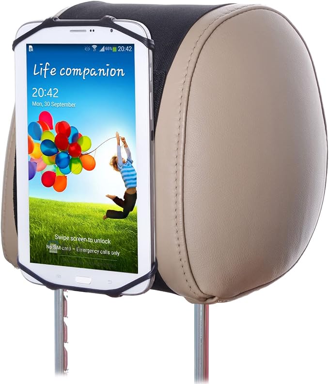 TFY Universal Car Headrest Mount Silicon Holder for 7-10.5 Inch Tablets and iPads