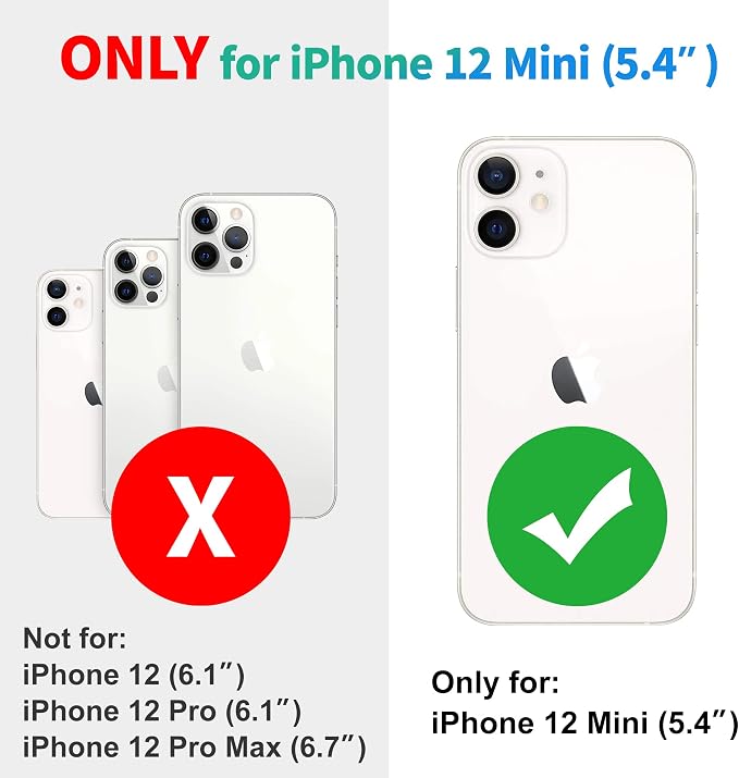 SPORTLINK Compatible with iPhone 12 Mini Waterproof Shockproof Case - Full Body Heavy Duty Underwater Dustproof Rugged 360 Protective Military Grade 5.4 Inch with Camera/Screen Protector (Black)