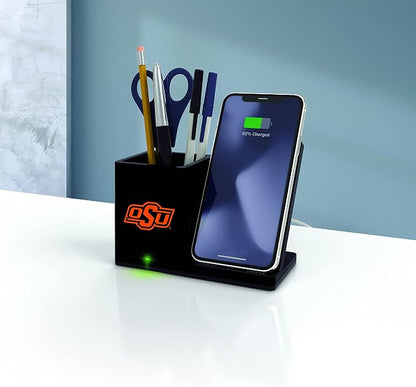 SOAR NCAA Unisex Cell Phone Wireless Charging Stand and Desktop Organizer
