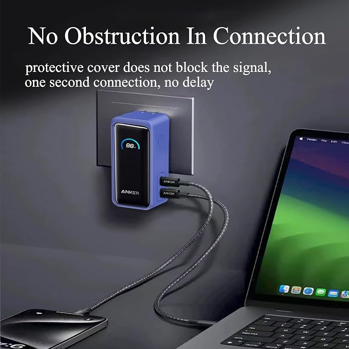 Silicone Case for Anker Prime Power Bank 9600mAH 65W Protective Cover Charging Easily Anti Scratch Shock Resistant Light-Weight Portable Sleeve (Red)
