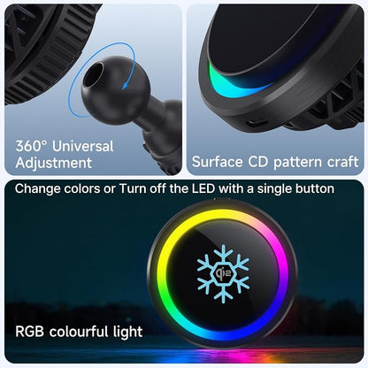 Qi2 15W Wireless Car Charger -Compatible with MagSafe- [3-Second Peltier Cooling] with Strong Magnetic Mount-Fast Charging Air Vent Phone Holder for iPhone 16/15 Pro Max,Galaxy S25(Harp Seal)