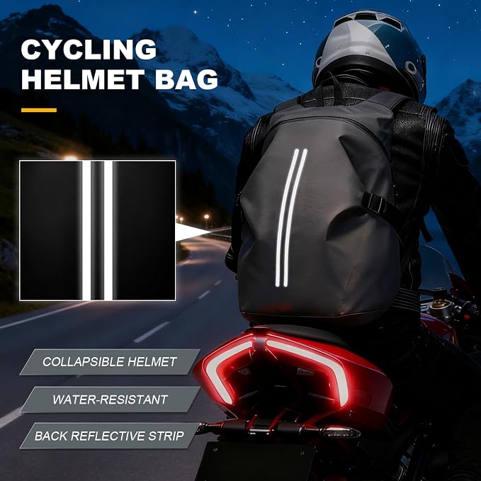 Motorcycle Helmet Backpack, Luggage Backpack for Men, Motorcycle accessories, Motorbike Riding Bags, Bikers backpack, Large Capacity Laptop Bag