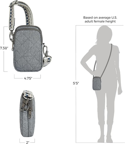 Travelon Anti-Theft Boho 2 Compartment Phone Crossbody