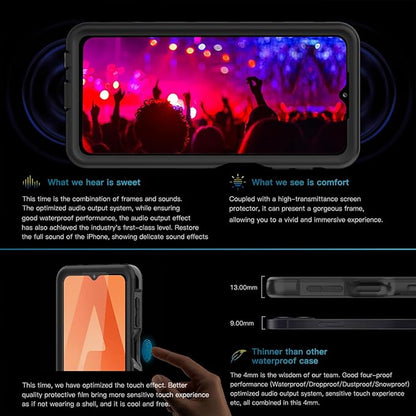 Hualele Galaxy A32 5G Case Waterproof, Built in Lens & Screen Protector Rugged Full Body Heavy Duty Protective Shockproof IP68 Underwater Case for Samsung Galaxy A32 5G Black