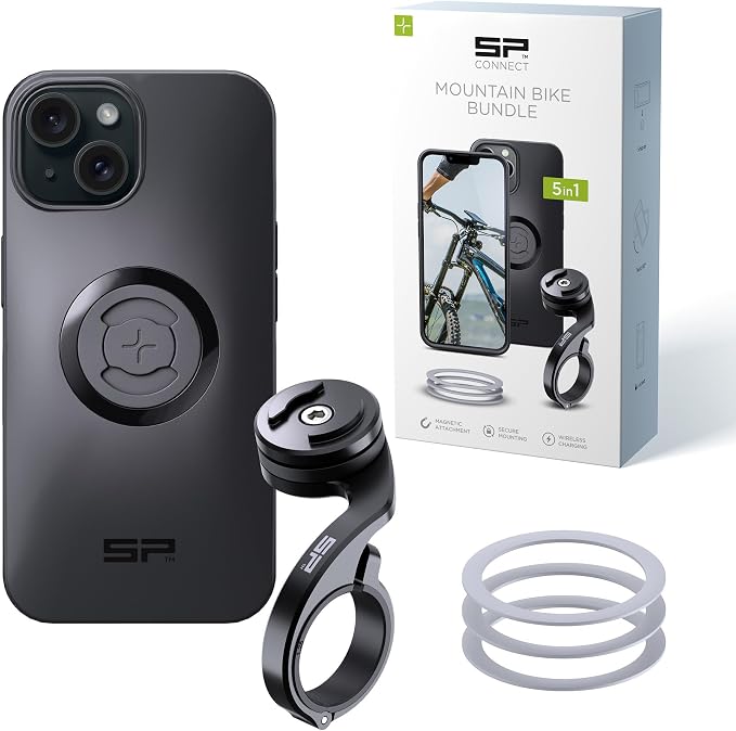 SP CONNECT Mountain Bike Bundle | SPC+ | Compatible with iPhone 15 | Mountain Bike Phone Holder | Bike Phone Mount | Bicycle Accessories and Bike Phone Holder | Cell Phone Holder