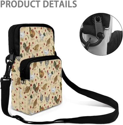 Men's Crossbody Bag, Small Cell Phone Wallet, Women's Shoulder Handbag, Travel Gym Bag