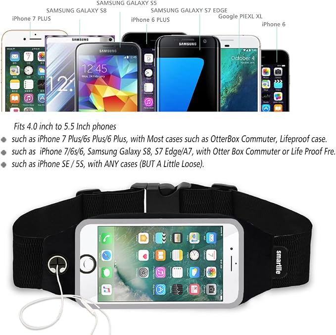 Fanny Pack Running Belt Waist Phone Holder/Bag Women & Men for iPhone 15 14 13 12 11 pro Max/Xs Max/XR/X/8/7/6s Plus, 6/SE, for Galaxy S/A/Note, Gym Workout Fitness Gear
