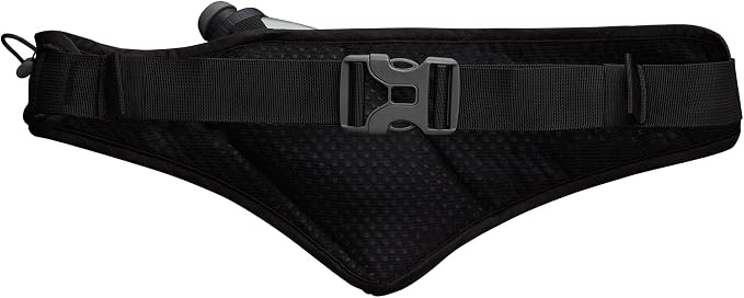 Nathan Peak Running Hydration Waist Pack Belt w/ Speed Draw Flask Water Bottle, 18oz/535 ml Push/Pull Race Cap, Expandable Zippered Stretch Pocket