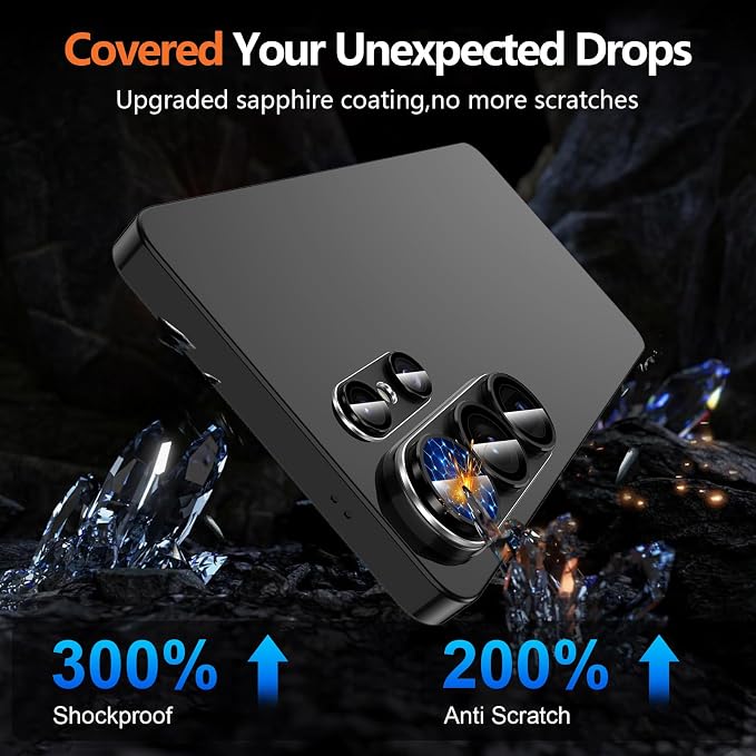 for Samsung Galaxy S26 Ultra Camera Lens Protector, Electroplated Matte Back with 9H Tempered Glass Lens Protector, [Strong Adsorption] [Case-Friendly] Metal Ring HD Clear Lens Cover, Black