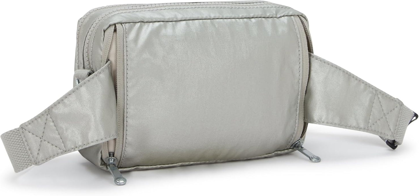 Kipling Women’s Abanu Multi Crossbody Bag, Lightweight, Adjustable Nylon Waist Pack with Multi-Compartment Zip Pockets