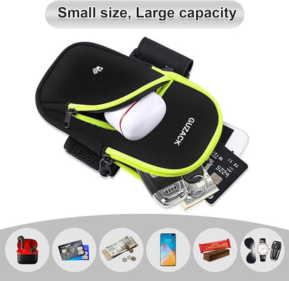 Phone Holder for Running Armband for iPhone 14 15 Pro Max 13 12 11 X XS XR 8 7 6 Plus SE Samsung Up to 6.9'' Cell Phone Arm Bands Bag with Key Card Pocket for Walking Exercise Workout Fitness