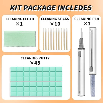 Cleaning Putty, Phone Cleaning Kit with Clean Pen, Remove Ear Wax & Dirt & Gunk from Device's Small Crevices, for AirPod Cleaner Kit for Airpods Charging Case/Headphones/Electronics