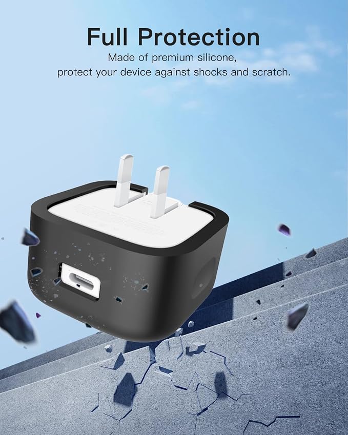 Silicone Case for Apple 40W Dynamic Power Adapter,Soft Silicone Protective Cover for Dynamic Power Adapter,Shockproof,Fall-Resistant,Black