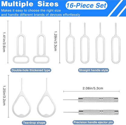 32-Piece SIM Card Ejector Tool Set – Universal Tray Removal Pins for iPhone,& Watch Link Repair