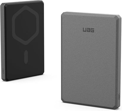 URBAN ARMOR GEAR UAG 5000mAh Power Bank SRGE 20W USB-C Slim Magnetic Wireless Portable Charger Fast Charging Battery Pack Compatible with iPhone 17, Samsung Galaxy S26, Black/Grey