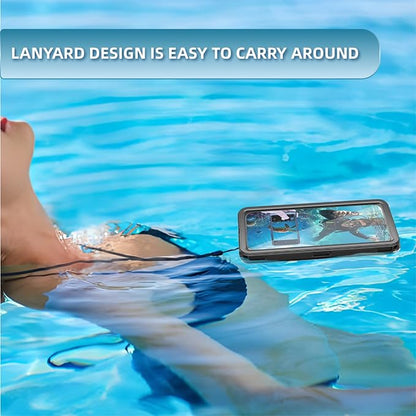 [Up to 7.0"] Waterproof Phone Case, IPX8 Waterproof Phone Pouch for iPhone 17 Pro Max/17 Pro/17/16/15/14/13, Samsung Galaxy S25/S24/S23 Ultra, Google/Moto - Teal