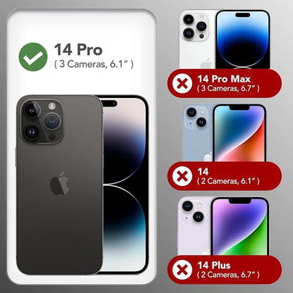 GONEZ for iPhone 14 Pro Case, Compatible with Magsafe, with Screen Protector + Camera Lens Protector, Soft Anti-Scratch Microfiber Lining, Shockproof Liquid Silicone Phone Cover, Lake Blue