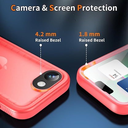 Cozycase Waterproof Case for iPhone SE 3rd 2022/iPhone SE 2nd 2020/iPhone 7/8 - Shockproof Full Body Rugged Case with Built-in Screen Protector Waterproof Case for iPhone SE3/SE2/7/8 (Frosted Pink)