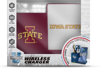 SOAR NCAA Unisex Wireless Charging Stand with Desktop Organizer