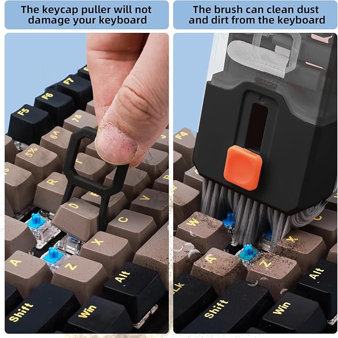 Ordilend 10-in-1 Keyboard Cleaner and Laptop Cleaning Kit - Professional Computer Screen-Safe Tools for MacBook and Electronics - Portable Brush Set for Gamers and Remote Professionals
