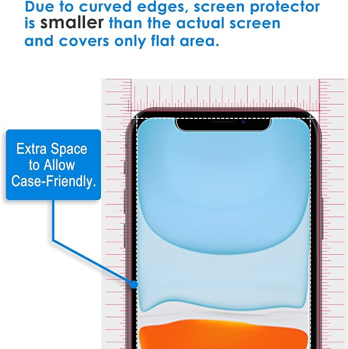 JETech Screen Protector for iPhone 11/XR, 2-Pack | HD Clear, Face ID Compatible, Anti-Scratch Glass