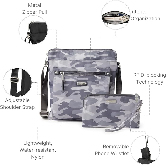Baggallini womens Go Bagg With Rfid Phone Wristlet