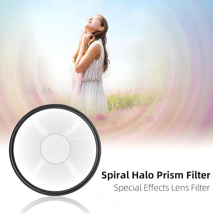 GREEN.L 72mm Spiral Halo Camera Lens Filter Halo Swirl Filter