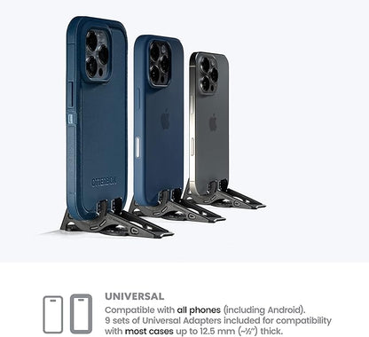 GEOMETRICAL Pocket Tripod PROv2 - Card-Size Stand, for iPhone, Matte Black Universal Kit