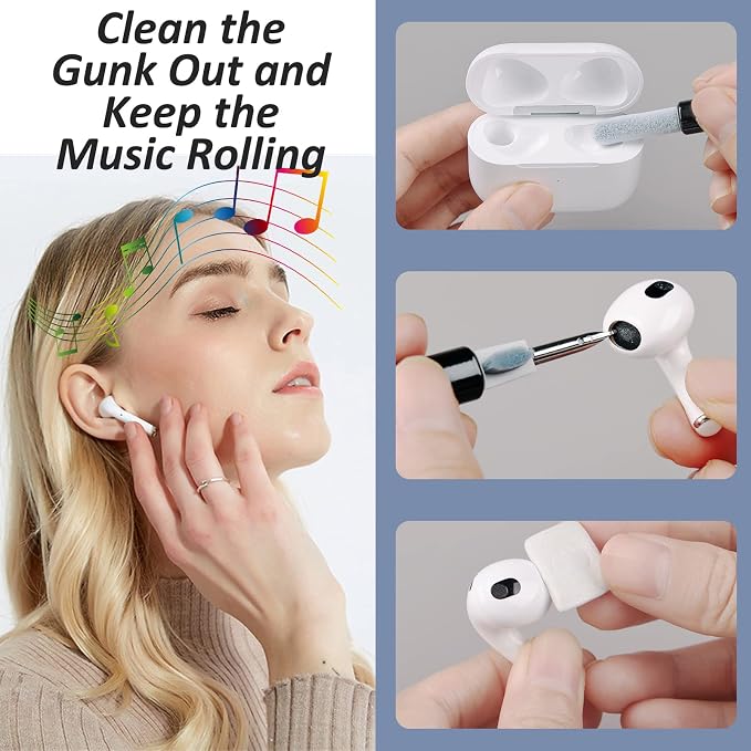 for iPhone Cleaning Kit Phone Port Cleaner, Cleaner Kit for AirPod iPhone Pro Max, Cleaning Putty for Cell Phone Charging Port Lightning Charger Connector Cable Speaker, Repair Restore Tool