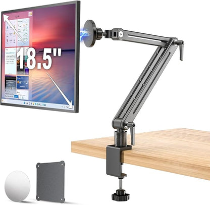 Jakeko Strong Magnetic Portable Monitor Desk Clamp - 75mm VESA Mount 4.7" 12.9" 15.6" 16" 17.3" 18.5 inch 360° Rotate Base Tablet Holder Arm JK07B1