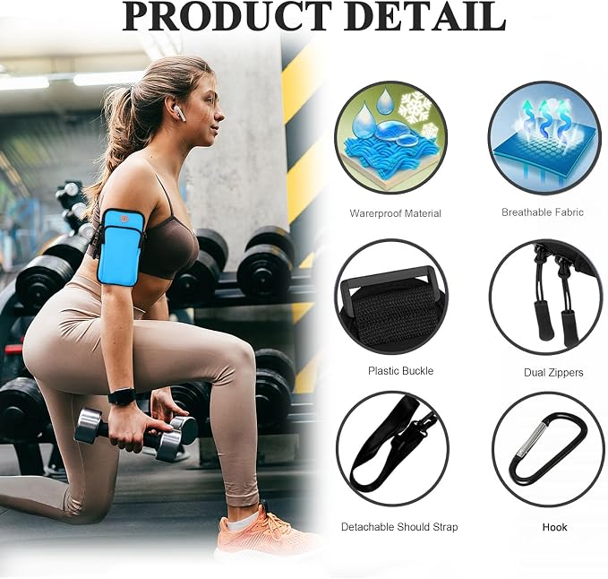 2Pack Phone Holder for Running Armband,Cell Phone Purse Crossbody for Women Men Kids,iPhone 11 12 13 14 15 16e 16 17 Pro Max Xs Xr X Plus SE Mini Galaxy Ultra Note Pouch Exercise Arm Band Bag