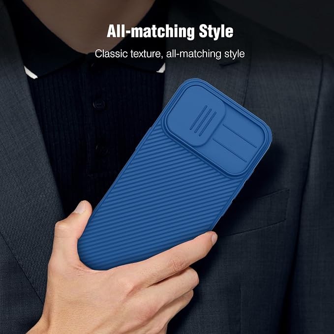 Nillkin Camshield Case for iPhone 17 Pro Max Case, [Built-in Dual Camera Cover][Slim Profile] [Military Grade Drop Protection] Shockproof Bumper Phone Case 6.9 inch 2025 Blue