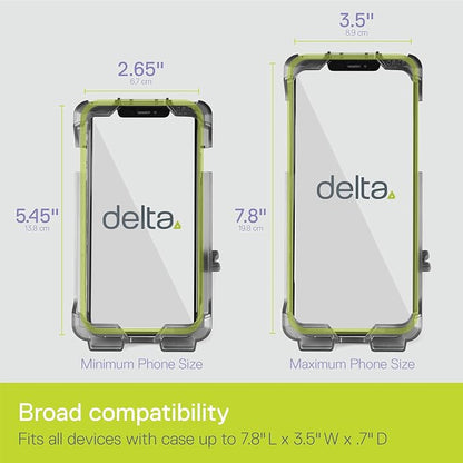 Delta Bicycle Phone Mount and HexAir Touring Peloton Seat Cushion Bundle Cycle - Bike Phone Mount Handlebar Fits Any Phone Or iPhone Up to 3.5" x 7.8" - Bike Seat Cover with Innovative Hexair Tech