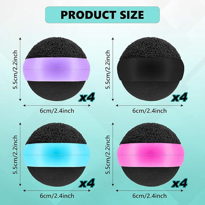 Suclain 16 Pack Touch Screen Cleaner Balls Phone Cleaning Ball Microfiber Touch Car Screen Glass Cleaner for Computer Laptop Monitor Camera Lens Gift(Black,Blue,Rose Red,Purple)