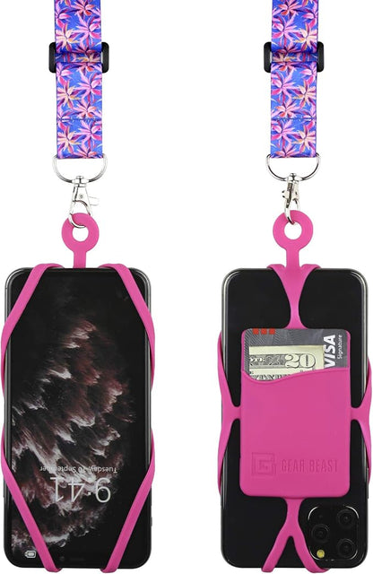Gear Beast Cell Phone Lanyard with Adjustable Neck Strap Compatible with iPhone Galaxy & Most Smartphones