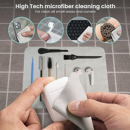 Airpods Cleaner Kit 221 Pcs Earbud Cleaning Putty Remove Ear Wax Phone Cleaning kit Cleaner Pen Brush Microfiber Cloth for Airpods Pro/1/2/3 Charging Case Headphones Camera Hearing Aids