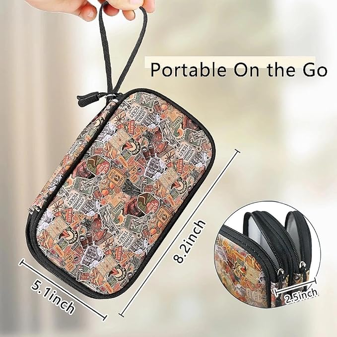 COSHAYSOO Electronics Travel Organizer Tech Bag Charging Cords Case USB Cable Charger Accessory Car Pouch, Practical Trip Gifts for Women Beach Vacation Airplane Cruise Traveling Essentials Scenery
